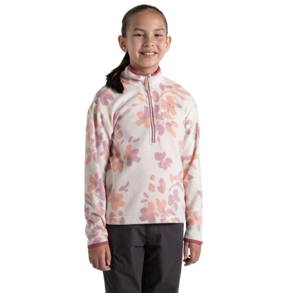 Craghoppers Childrens/Kids Embroidered Funnel Neck Sweatshirt / Sea Salt